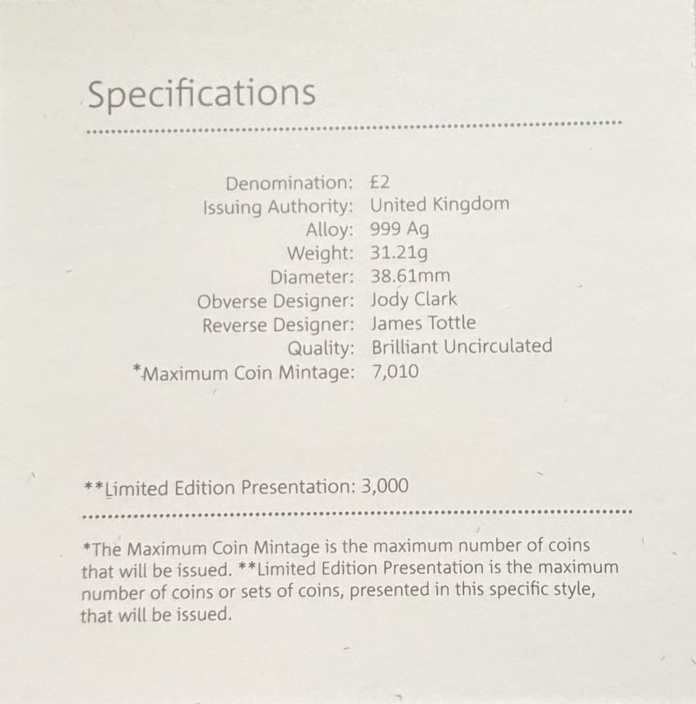 2020 The Britannia £2  coin collectible - Main Image 4