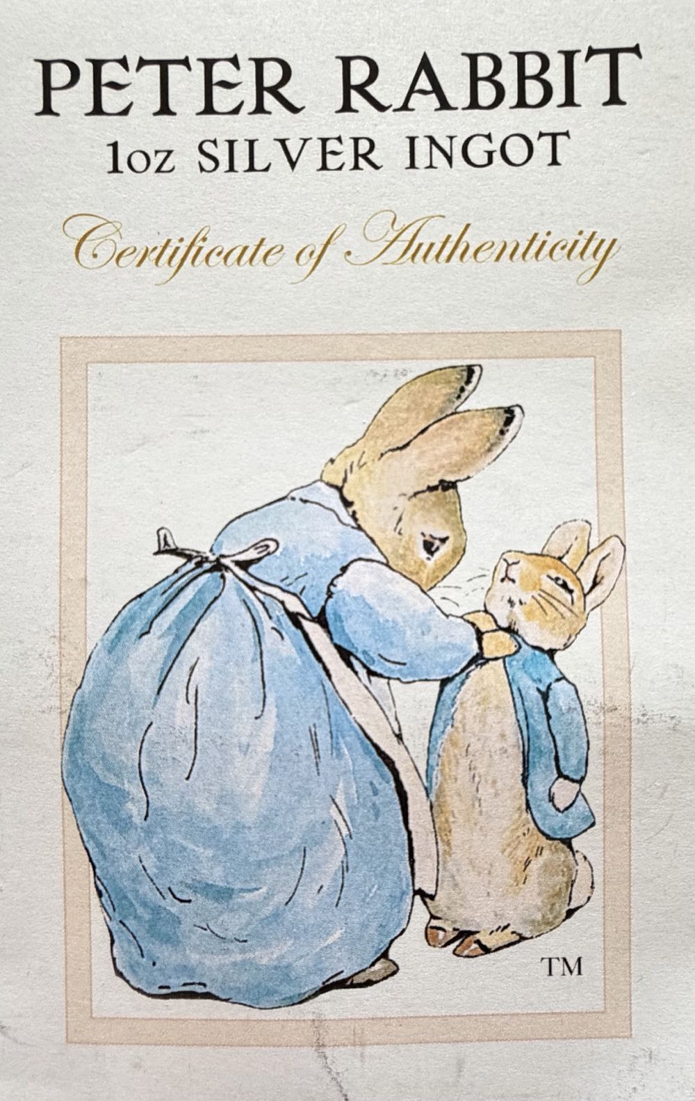 Peter Rabbit Silver Ingot  coin collectible - Main Image 3