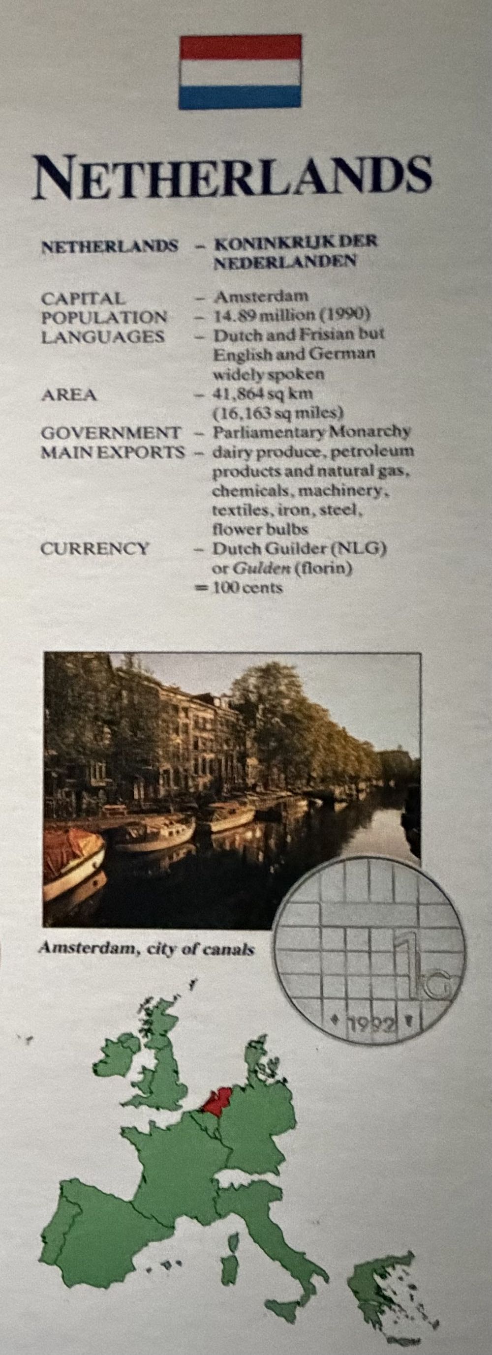 1992 Netherlands 1 Guilder  coin collectible - Main Image 7