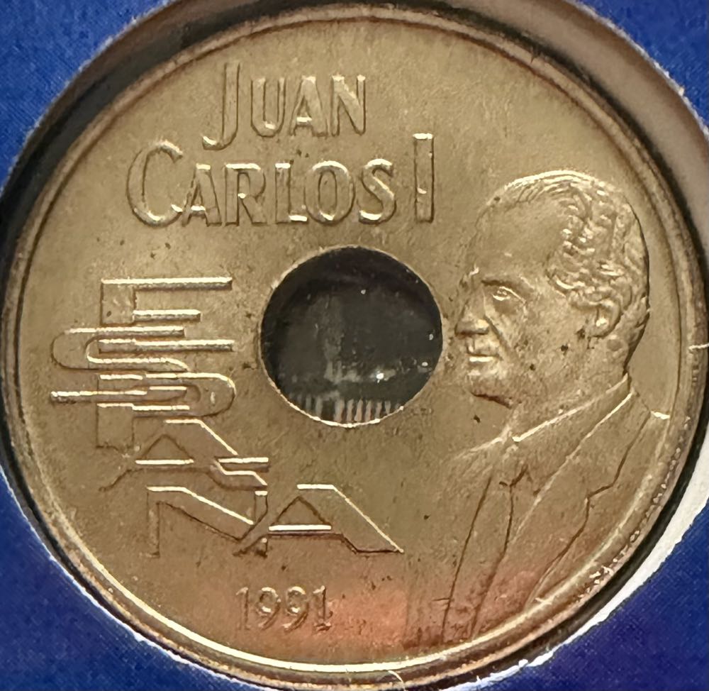 1991 Spain 25 Pesetas  coin collectible - Main Image 2