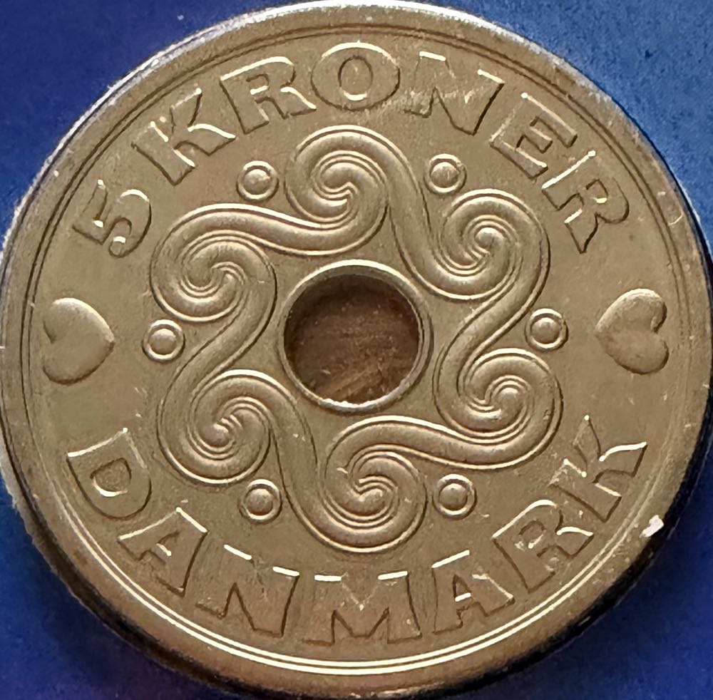 1991 Denmark 5 Kroner  coin collectible - Main Image 2
