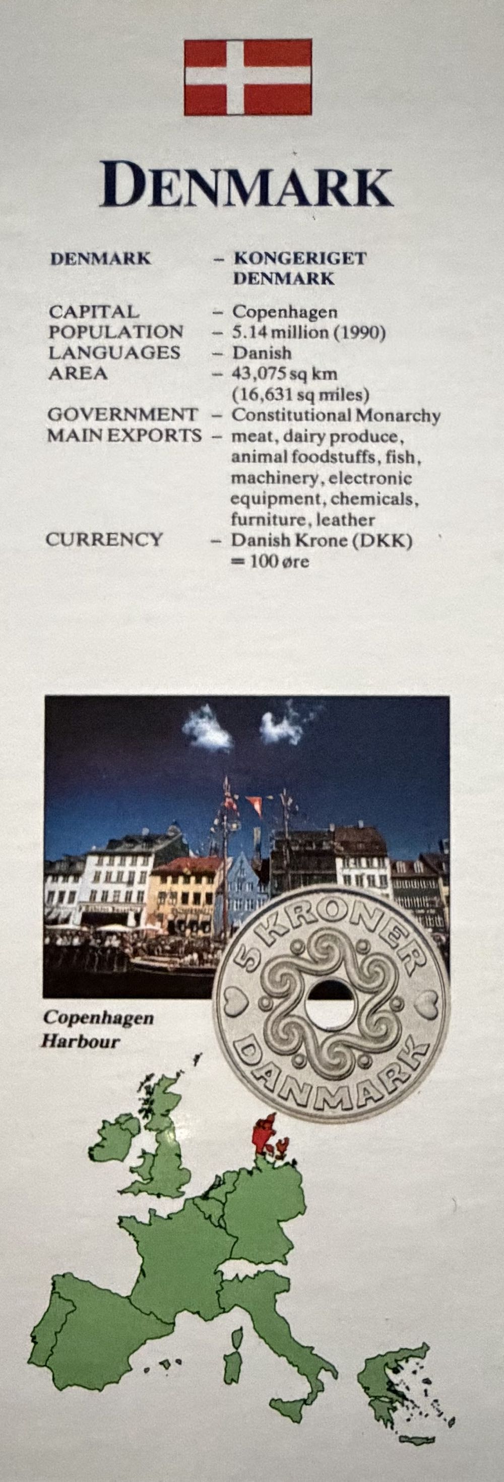 1991 Denmark 5 Kroner  coin collectible - Main Image 7
