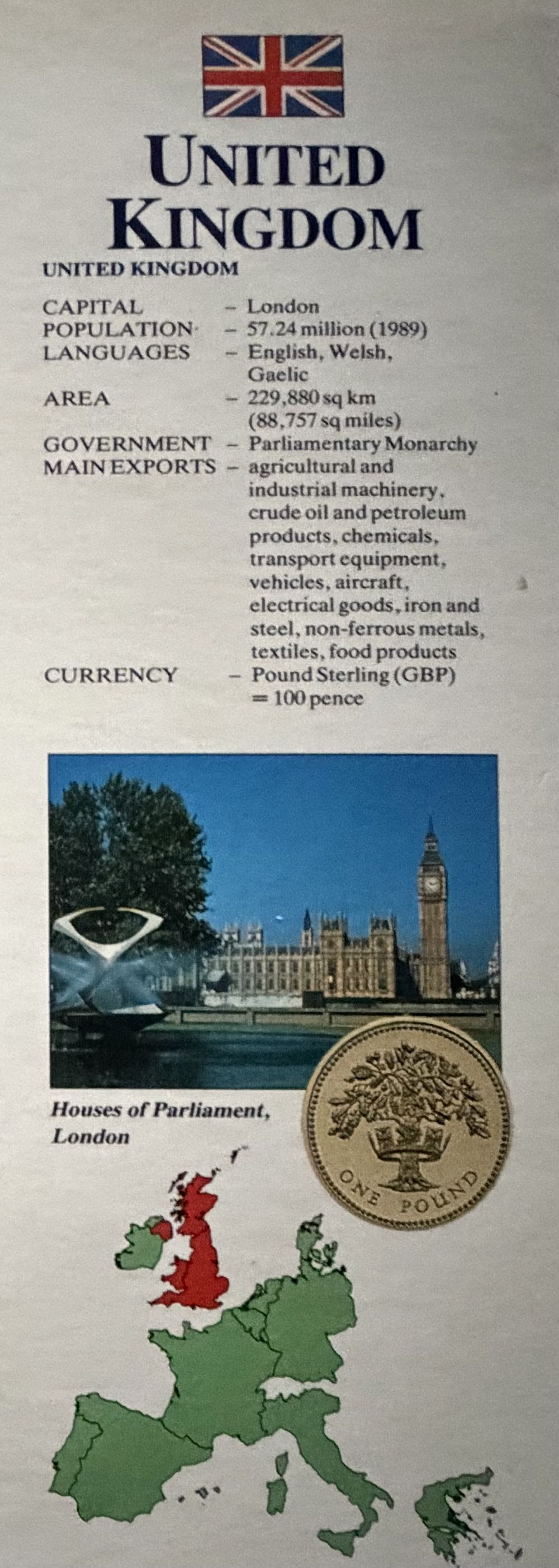 1992 United Kingdom 1 Pound  coin collectible - Main Image 7