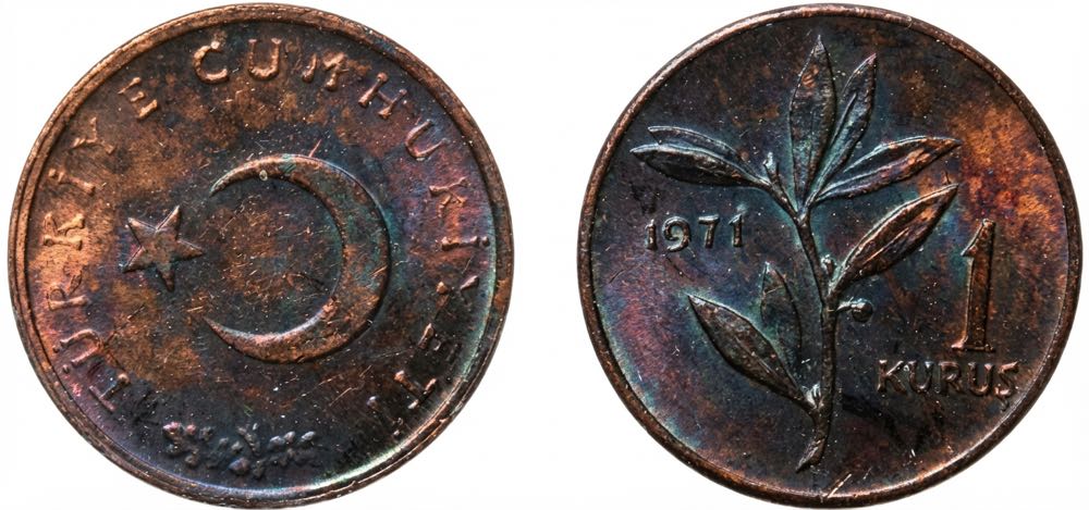 1971 Turkish Kurus  coin collectible - Main Image 2