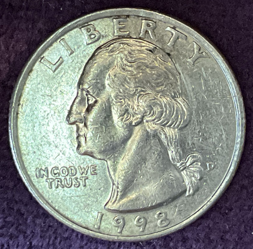 Quarter Washington 1998 D 1  coin collectible - Main Image 3