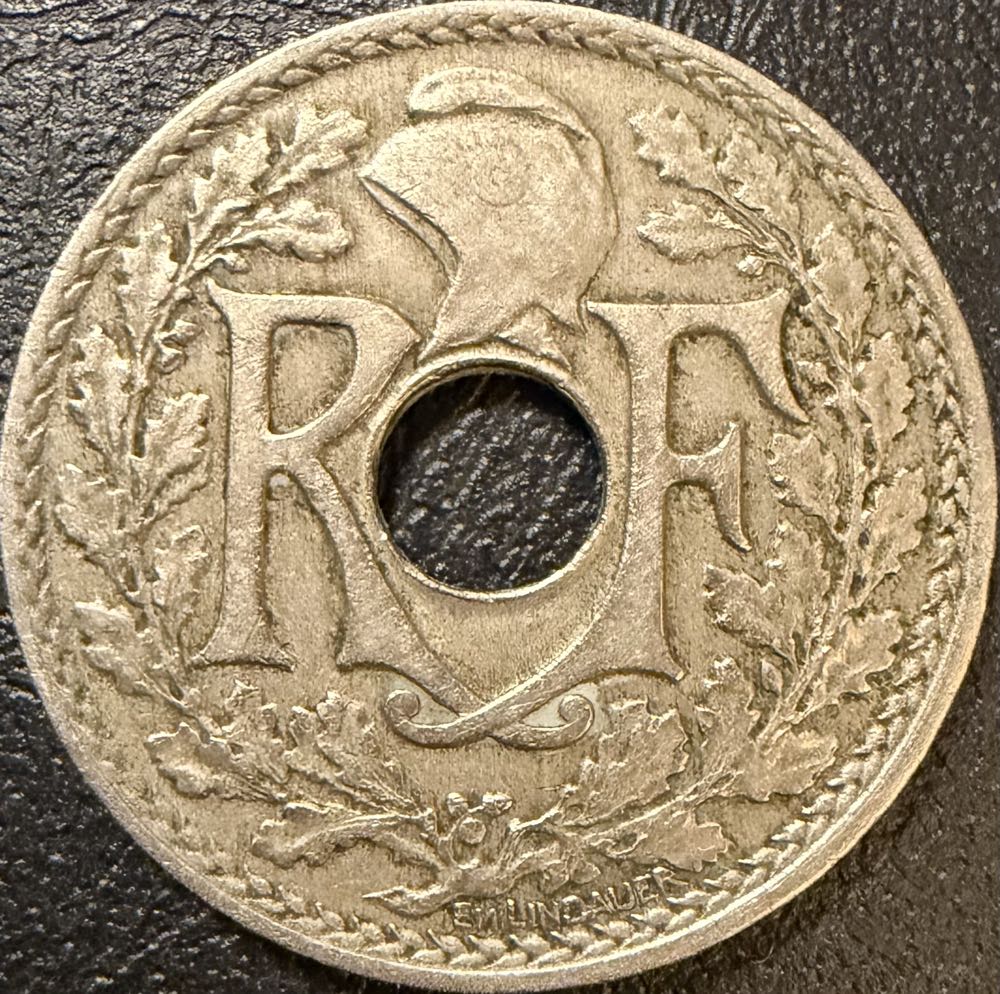 1923 France 25 Centimes  coin collectible - Main Image 2