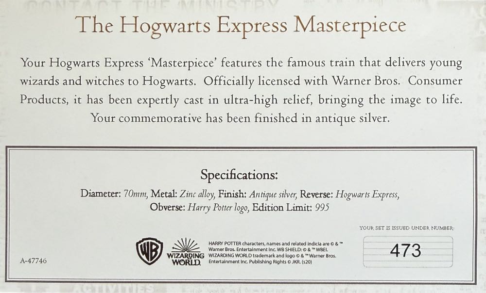Hogwarts Express Masterpiece Medal  coin collectible - Main Image 4
