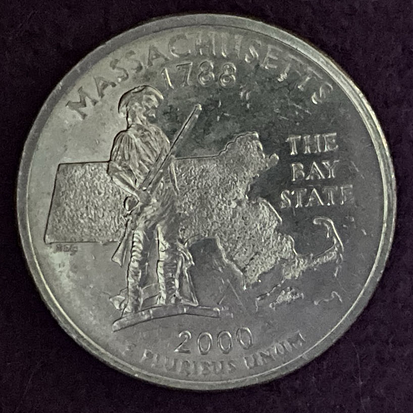 Quarter Massachusetts 2000 D 1  coin collectible - Main Image 4