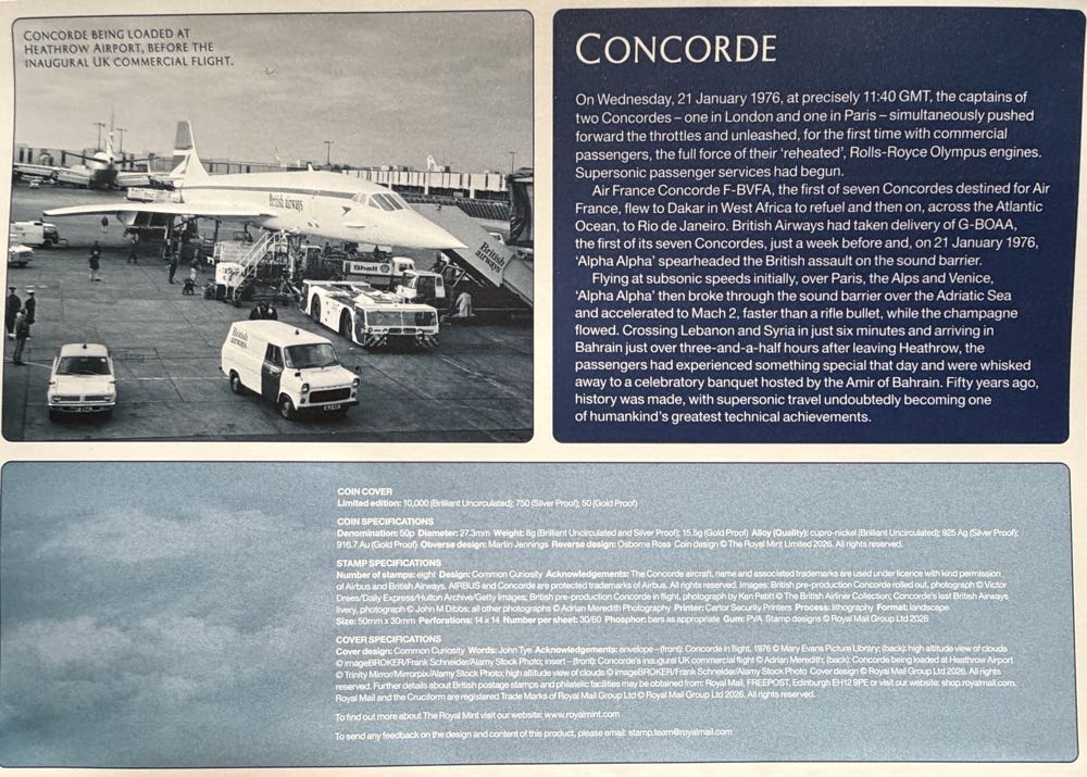 2026 Concorde Silver 50p  coin collectible - Main Image 4