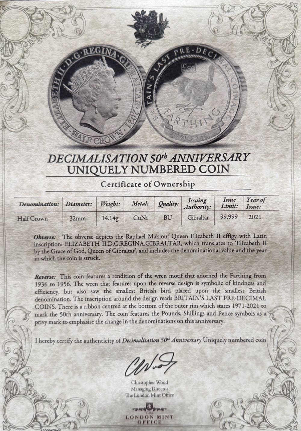 2021 Decimalisation 50th Farthing  coin collectible - Main Image 4