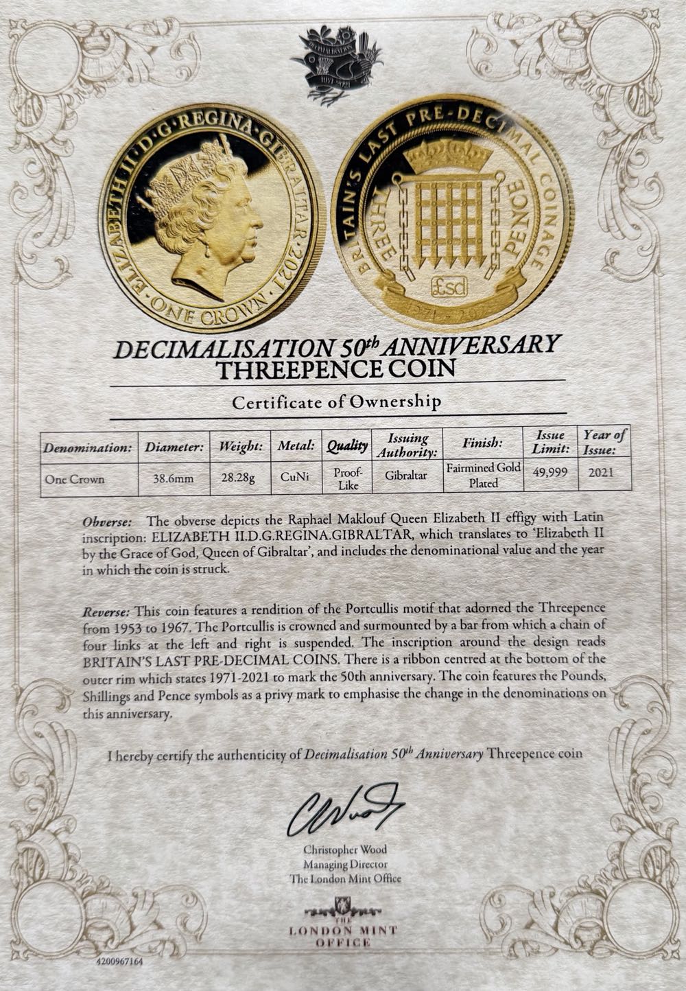 2021 Decimalisation 50th Three Pence  coin collectible - Main Image 4