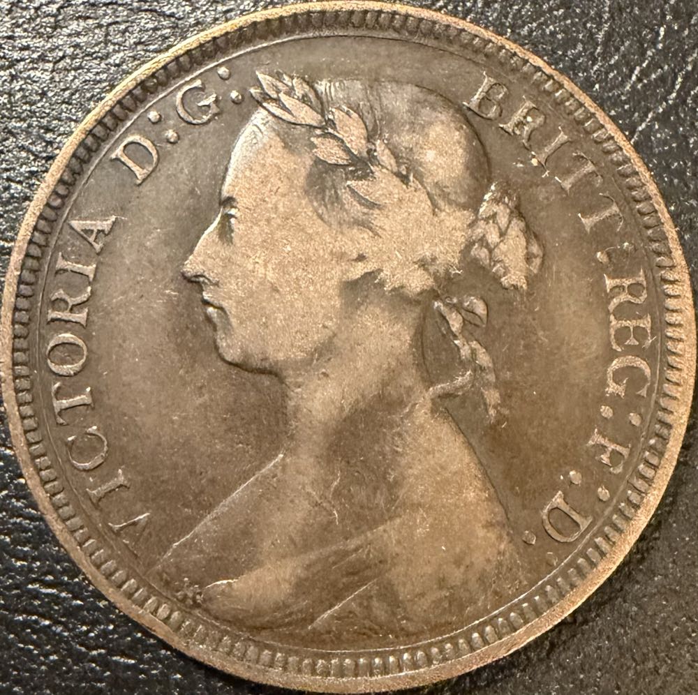 1893 Victoria Half Penny  coin collectible - Main Image 2