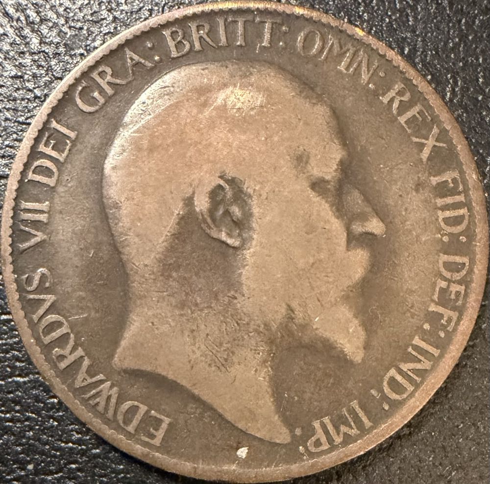 1907 Edward VII Half Penny  coin collectible - Main Image 2