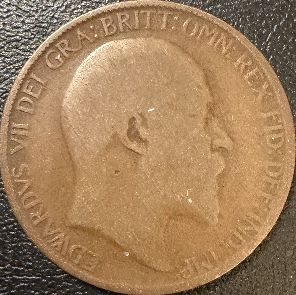 1908 Edward VII Half Penny  coin collectible - Main Image 2