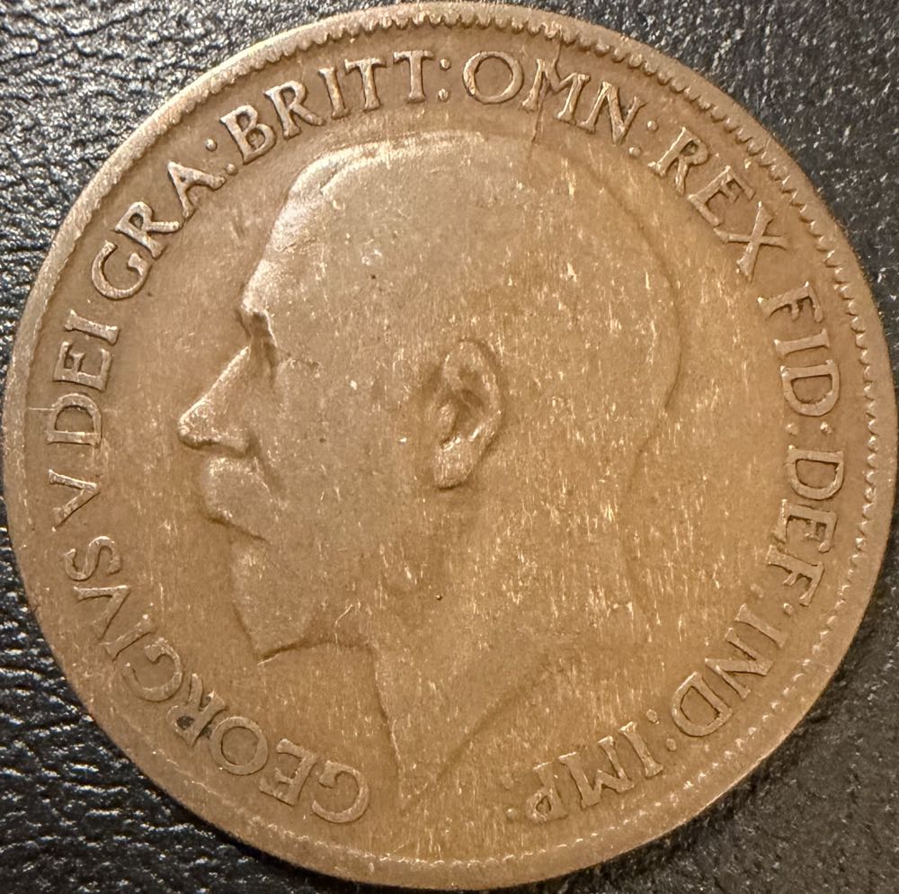 1922 George V Half Penny  coin collectible - Main Image 2