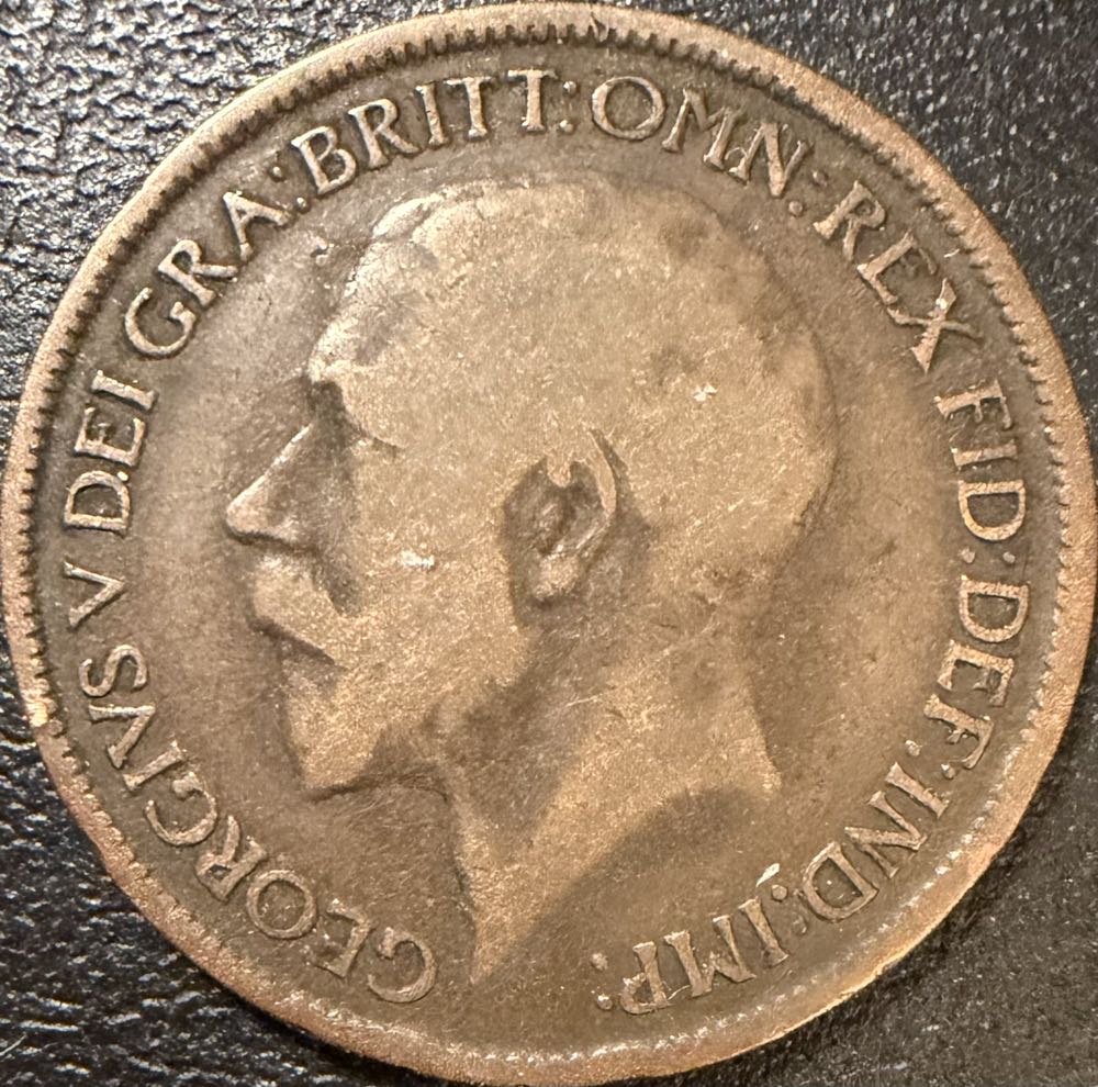 1919 George V Half Penny  coin collectible - Main Image 2