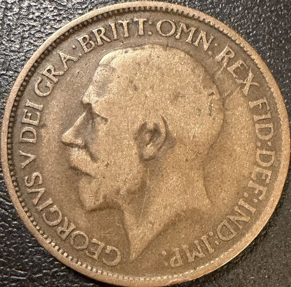 1917 George V Half Penny (2)  coin collectible - Main Image 2