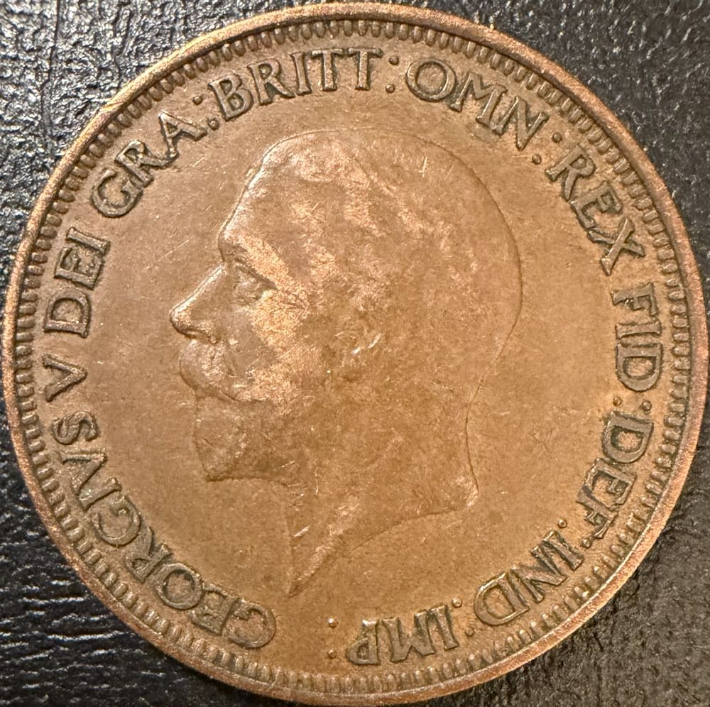 1930 George V Half Penny  coin collectible - Main Image 2