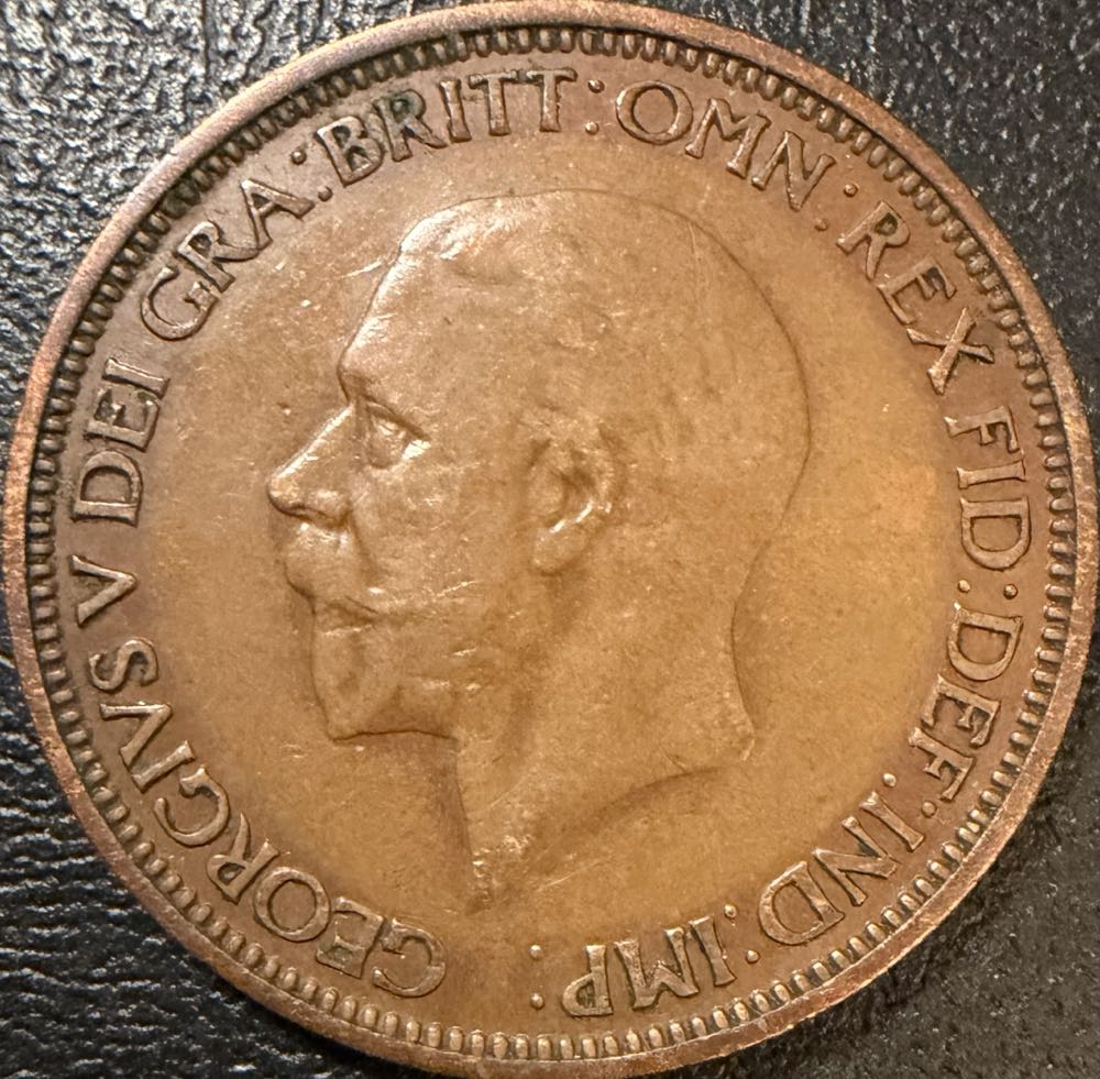 1936 George V Half Penny  coin collectible - Main Image 2