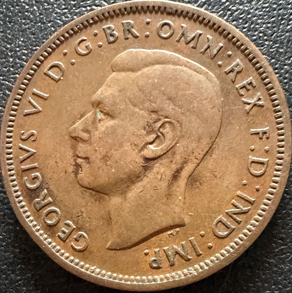 1939 George VI Half Penny  coin collectible - Main Image 2