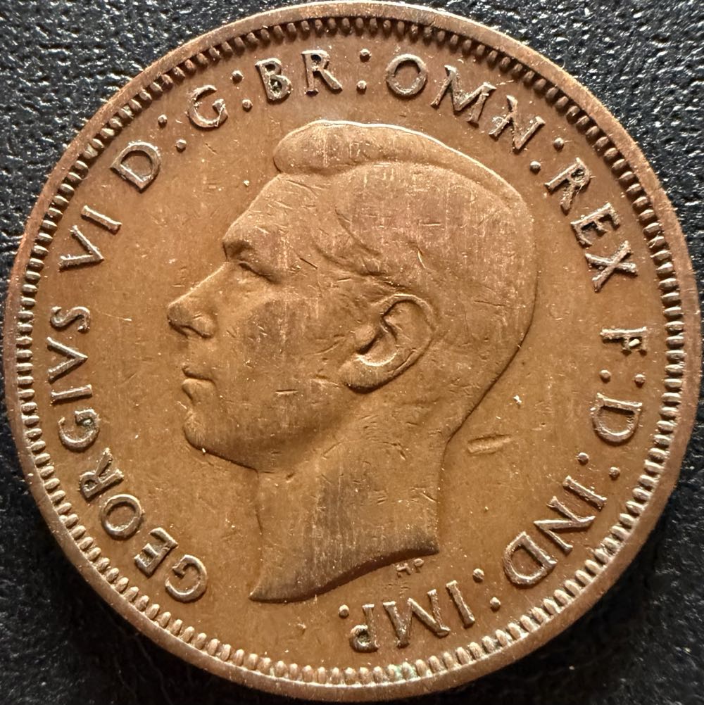 1947 George VI Half Penny  coin collectible - Main Image 2