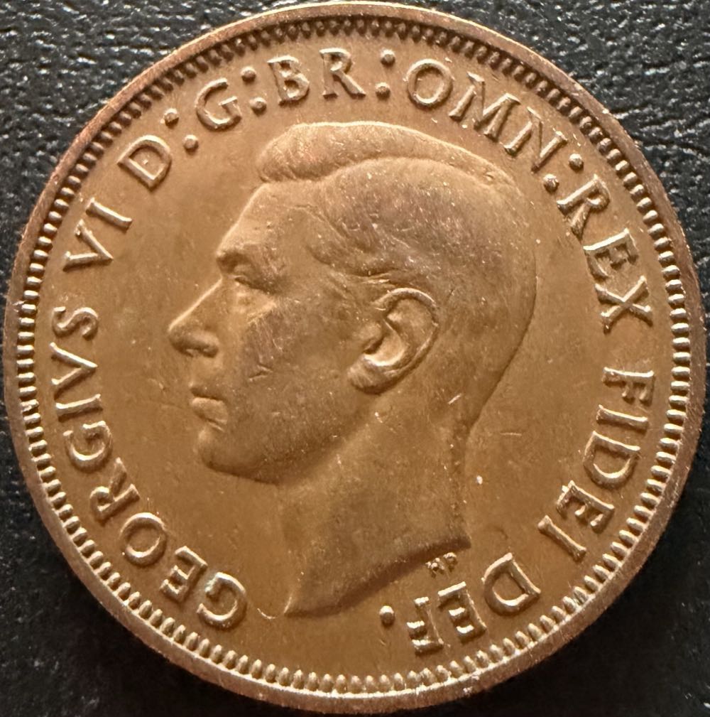 1950 George VI Half Penny (2)  coin collectible - Main Image 2