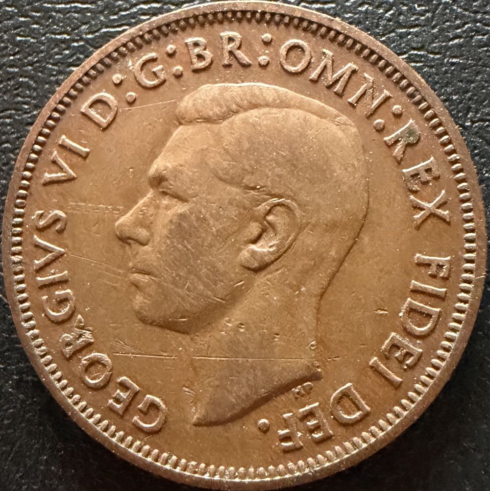 1951 George VI Half Penny  coin collectible - Main Image 2
