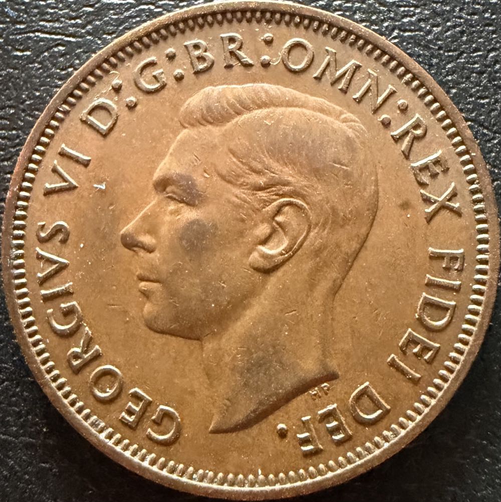 1952 George VI Half Penny  coin collectible - Main Image 2