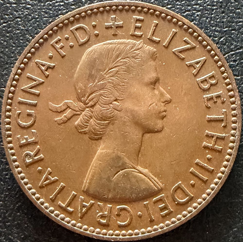 1958 Elizabeth II Half Penny (3)  coin collectible - Main Image 2