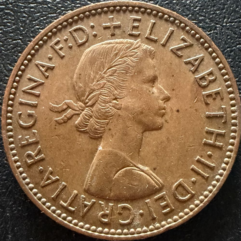 1960 Elizabeth II Half Penny (3)  coin collectible - Main Image 2