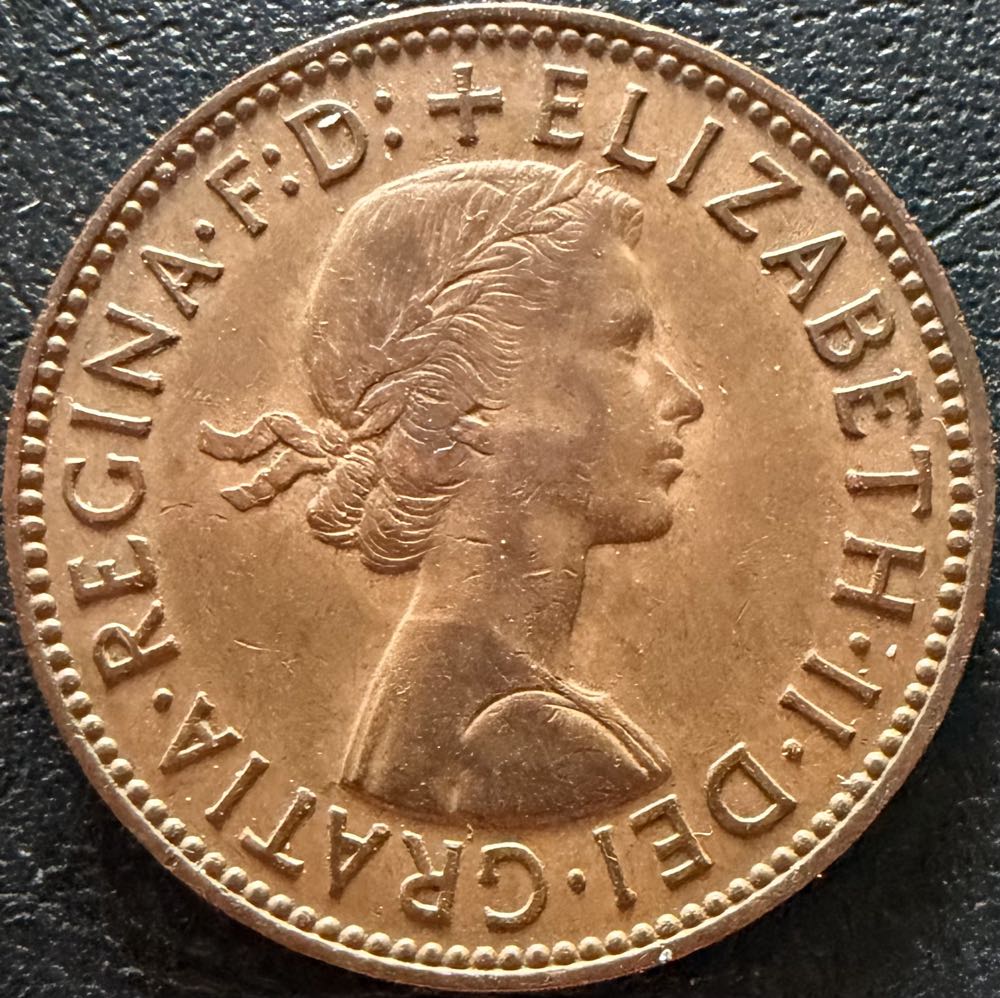 1962 Elizabeth II Half Penny  coin collectible - Main Image 2