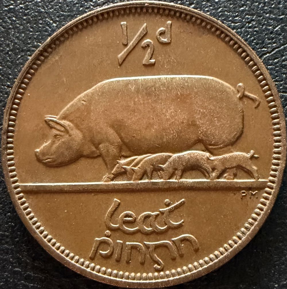 1928 Eire Half Penny  coin collectible - Main Image 2