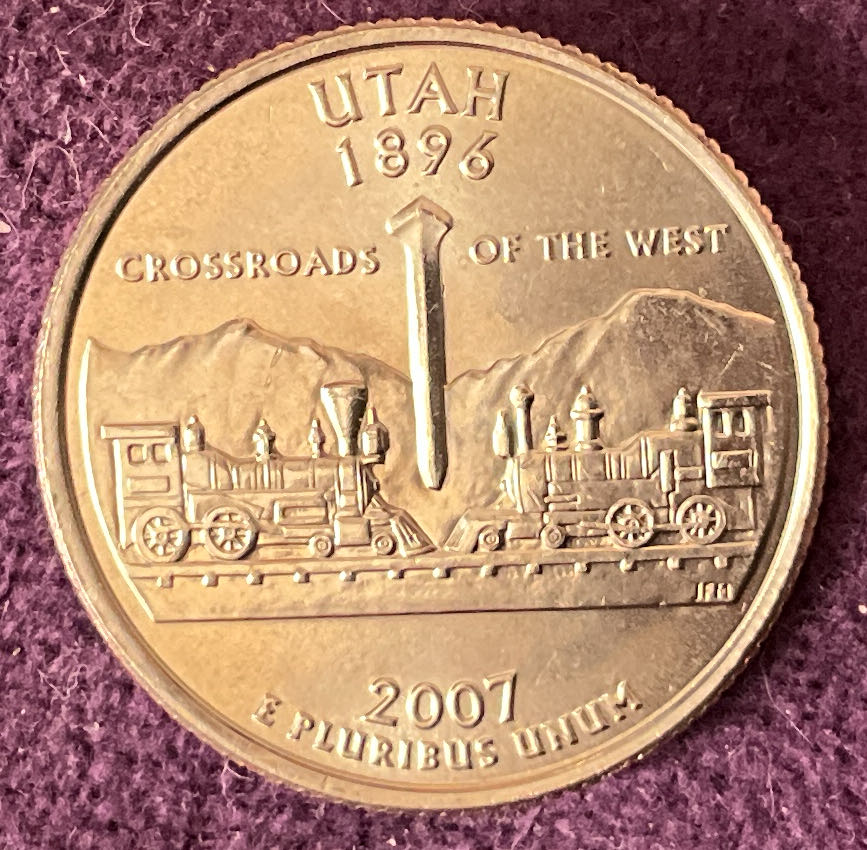 Quarter Utah 2007 D 38  coin collectible - Main Image 2