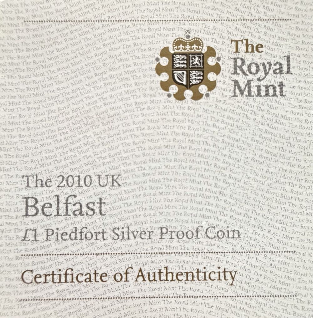 2010 Belfast Piedfort £1  coin collectible - Main Image 3