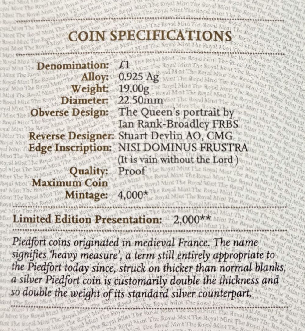 2011 Edinburgh Piedfort £1  coin collectible - Main Image 4