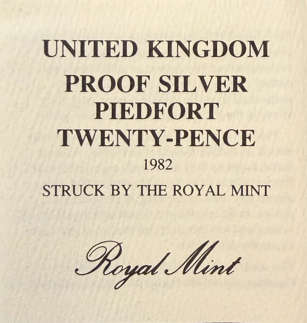 1982 Tudor Rose Piedfort 20p  coin collectible - Main Image 3