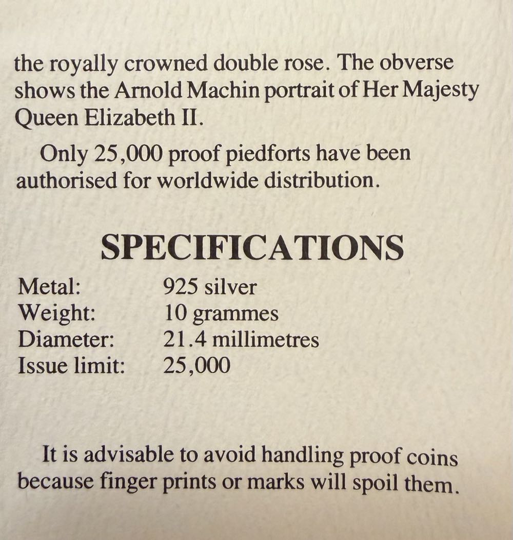 1982 Tudor Rose Piedfort 20p  coin collectible - Main Image 4