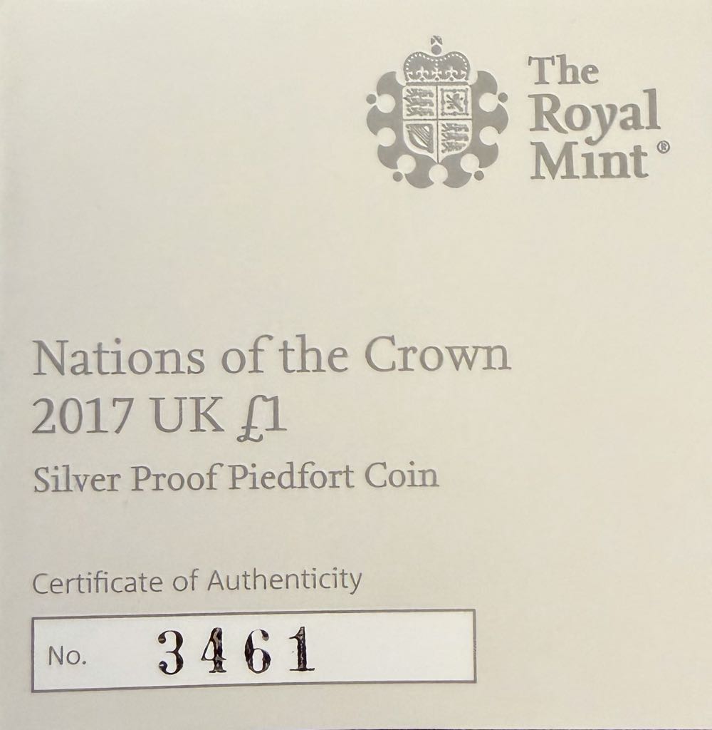 2017 Nations Of The Crown Piedfort £1  coin collectible - Main Image 3