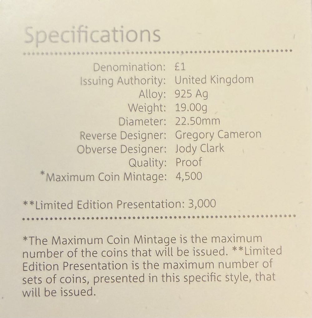 2016 The Last Round Pound Piedfort £1  coin collectible - Main Image 4