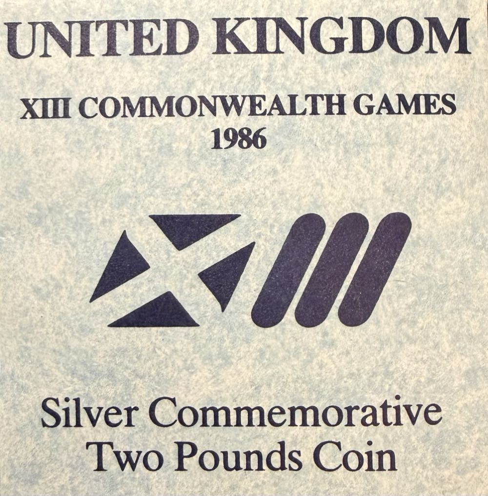 1986 Commonwealth Games Silver £2  coin collectible - Main Image 3