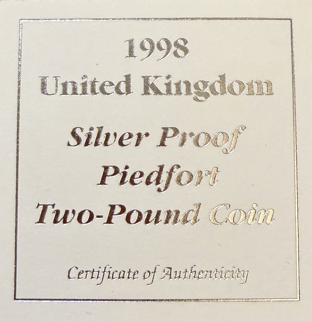 1998 Technology Piedfort £2  coin collectible - Main Image 3