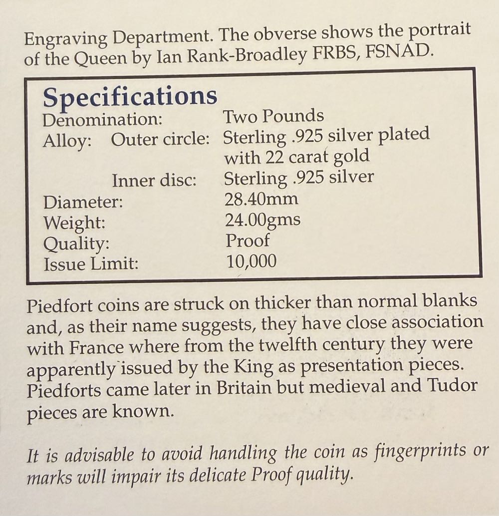 2001 Marconi Piedfort £2  coin collectible - Main Image 4