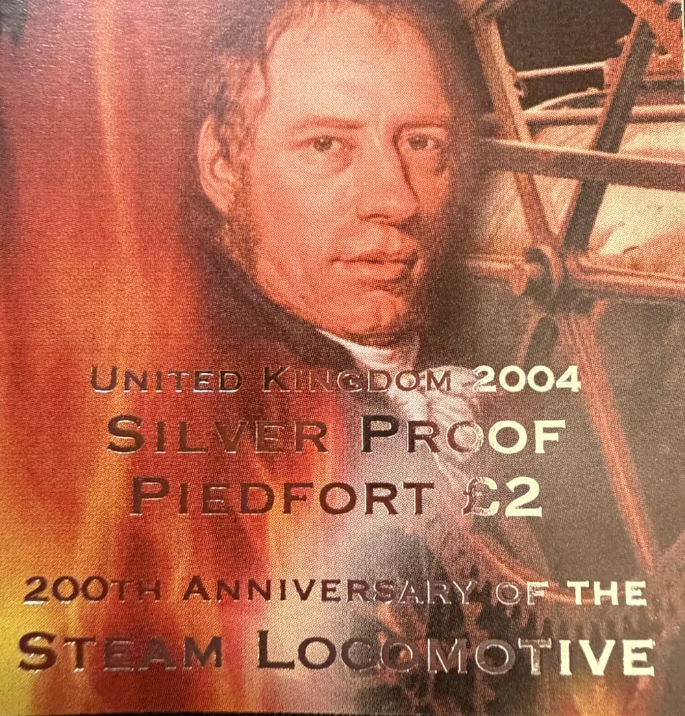 2004 R Trevithick Piedfort £2  coin collectible - Main Image 3