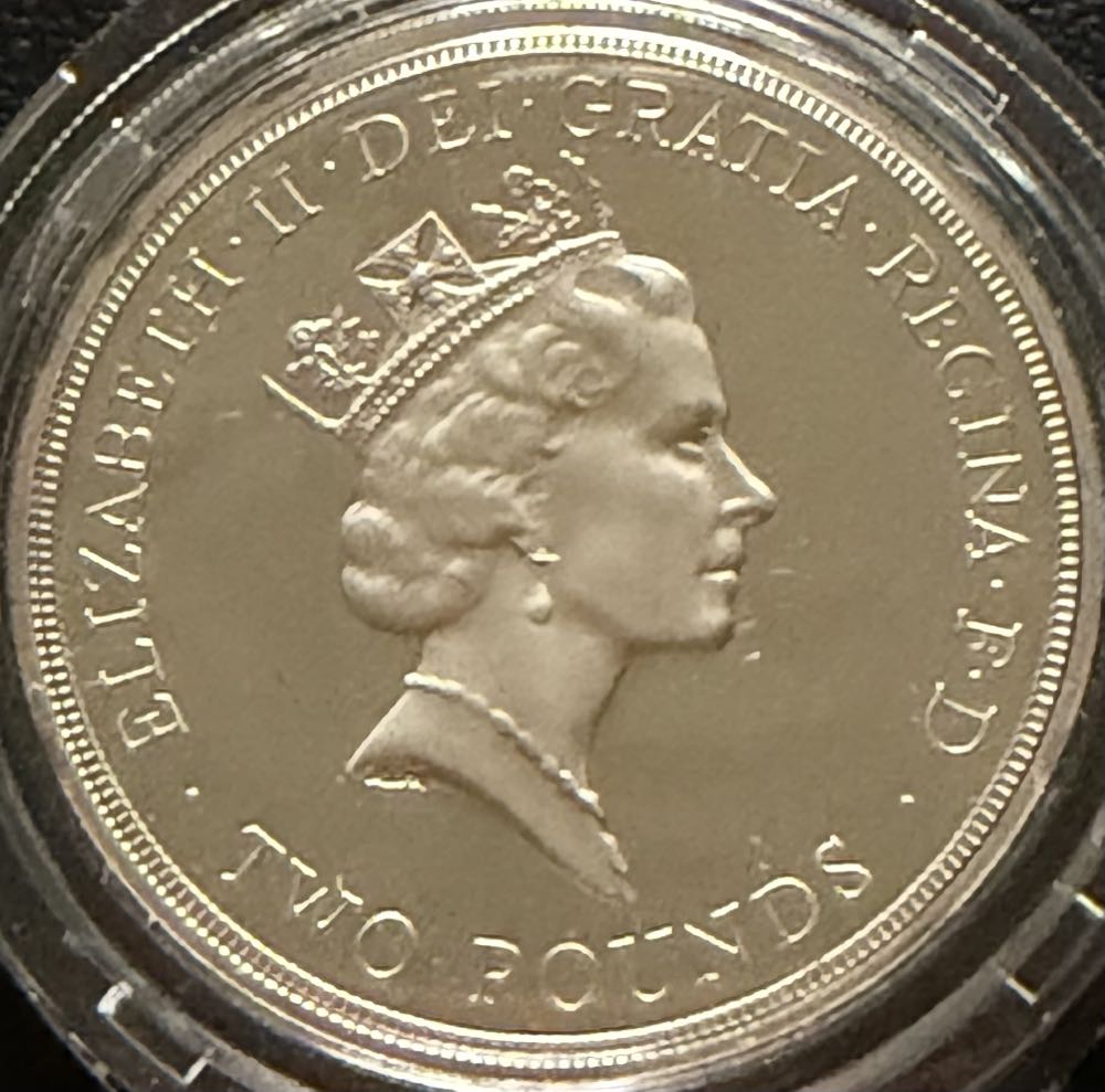 1995 Dove Of Peace Piedfort £2  coin collectible - Main Image 2