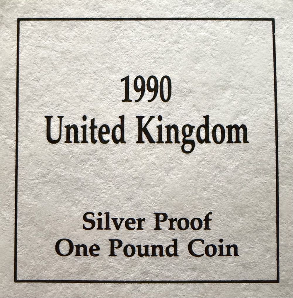 1990 Welsh Leek Silver £1  coin collectible - Main Image 3