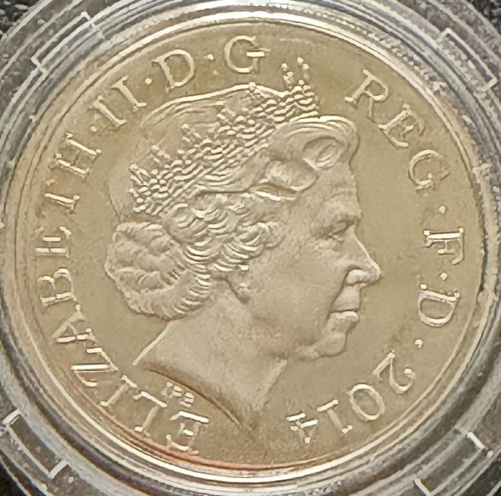2014 Scotland Floral Piedfort £1  coin collectible - Main Image 2