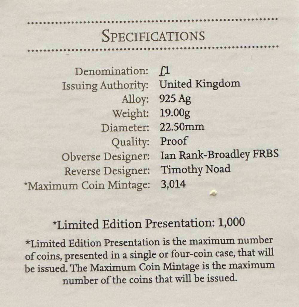 2014 Scotland Floral Piedfort £1  coin collectible - Main Image 4