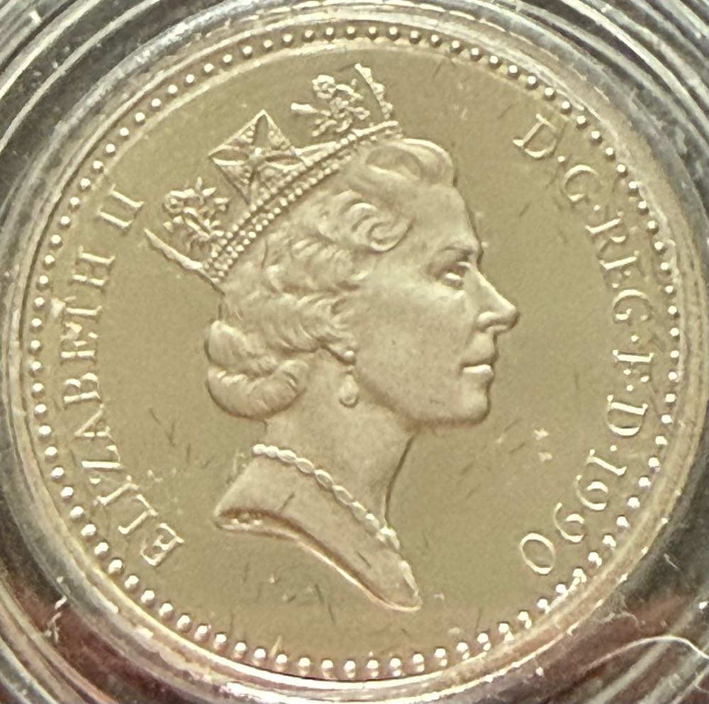 1990 Scottish Thistle Piedfort 5p  coin collectible - Main Image 2