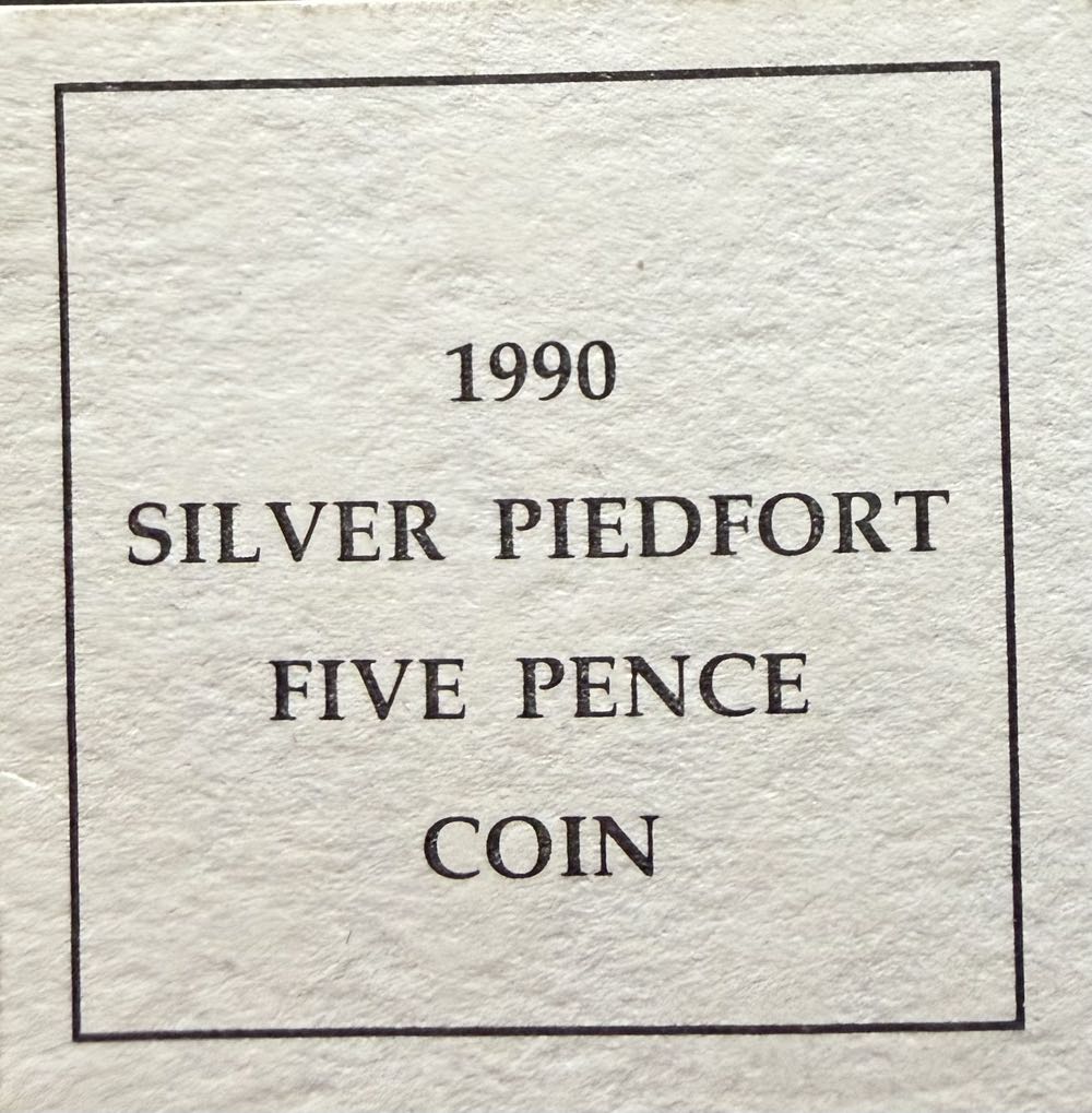 1990 Scottish Thistle Piedfort 5p  coin collectible - Main Image 3