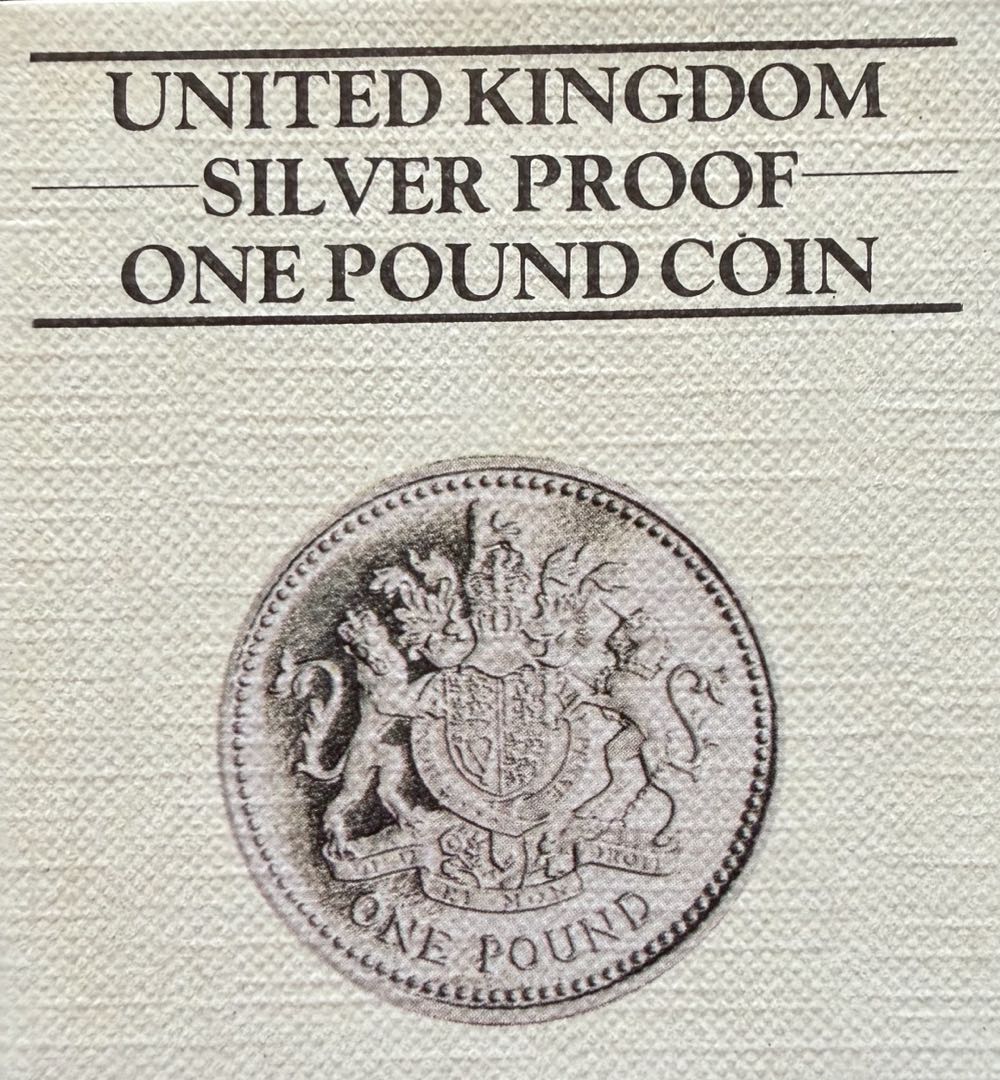 1983 Royal Coat Of Arms Piedfort £1  coin collectible - Main Image 3